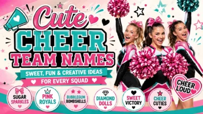 Cute cheer team names with fun and creative cheer squad ideas