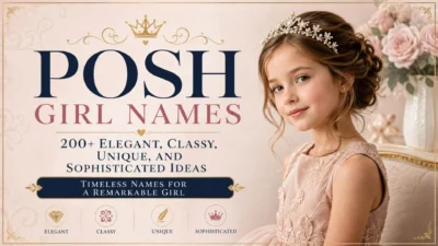 Posh girl names featuring elegant, classy, unique, and sophisticated name ideas