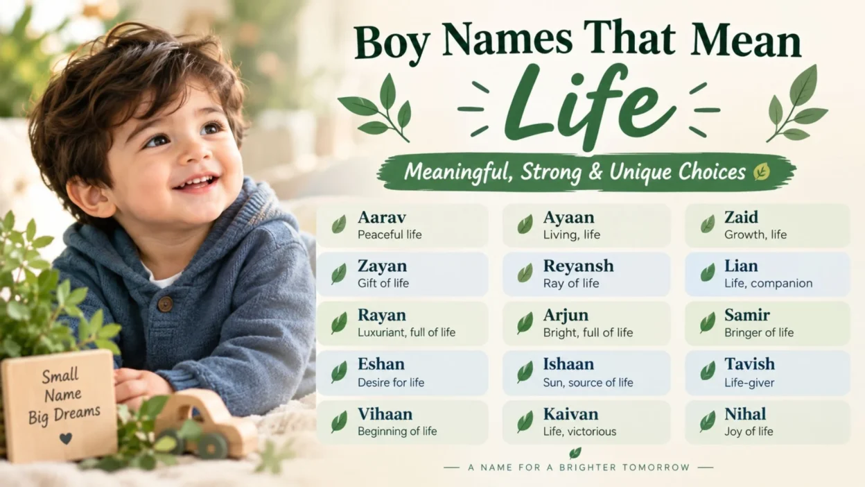 Boy Names That Mean Life 🌿