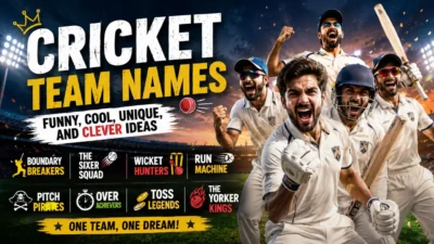 Cricket team names featuring funny, cool, unique, and clever ideas