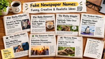 Fake Newspaper Names – Funny, Creative & Realistic Ideas 📰