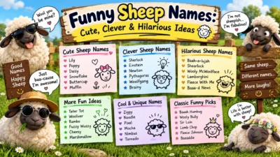 Funny Sheep Names – Cute, Clever & Hilarious Ideas 🐑😂