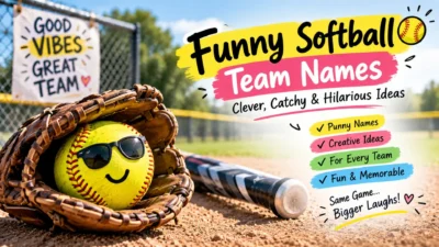 Funny softball team names with clever, catchy, and hilarious ideas
