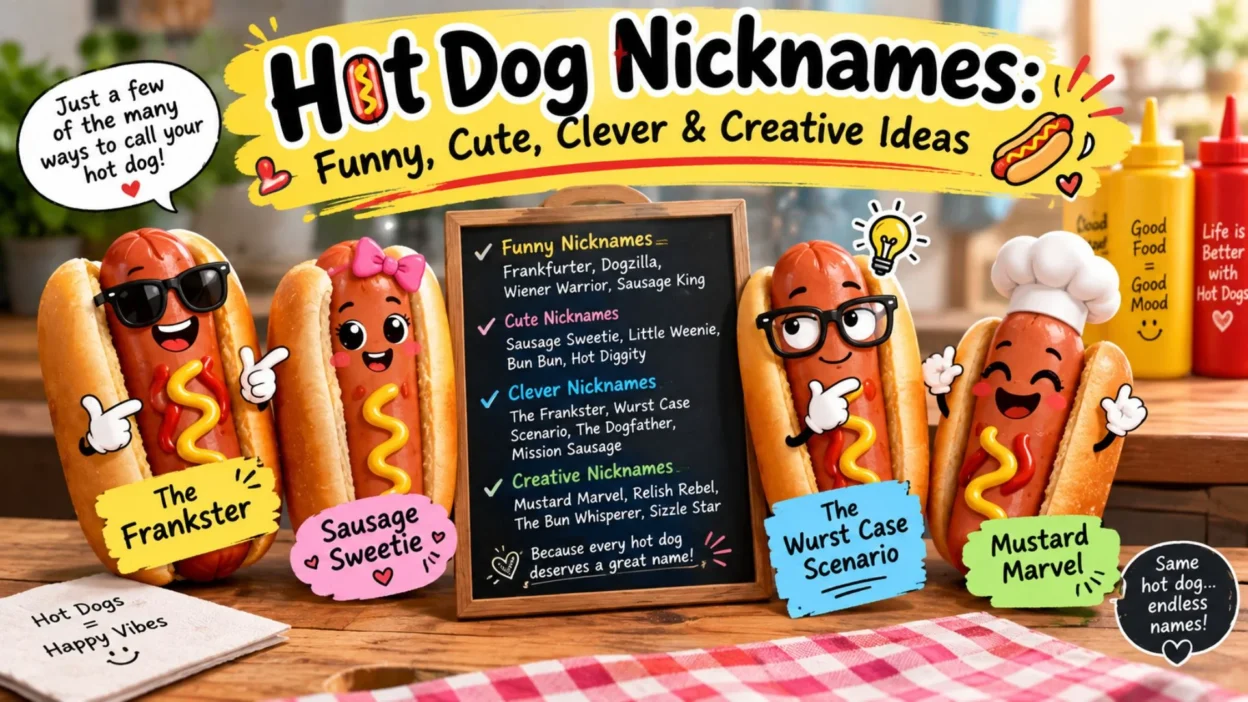 Hot Dog Nicknames – Funny, Cute, Clever & Creative Ideas 🌭😂