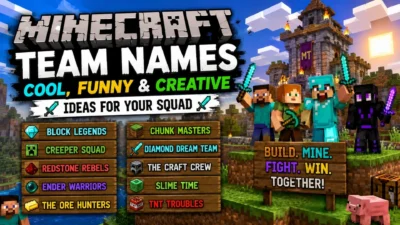 Minecraft team names for a cool and creative gaming squad
