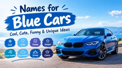 Names for blue cars with cool, cute, funny, and unique ideas