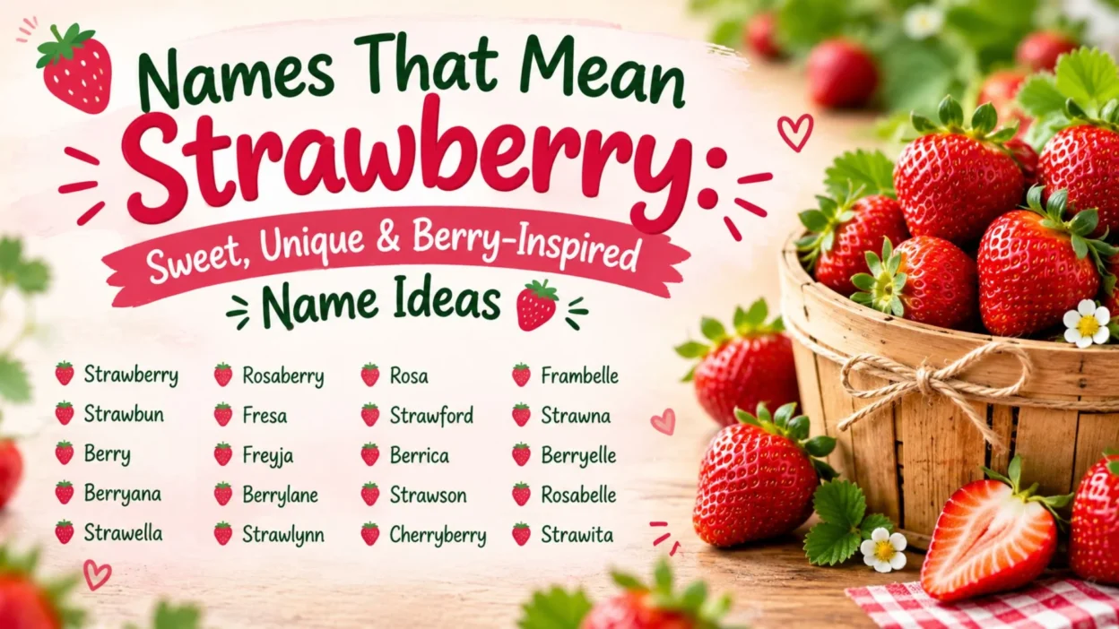 Names That Mean Strawberry: Sweet, Unique & Berry-Inspired Ideas 🍓