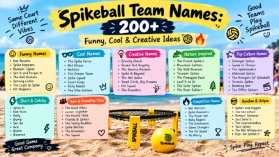 Spikeball team names with funny, cool, and creative ideas 🏐🔥