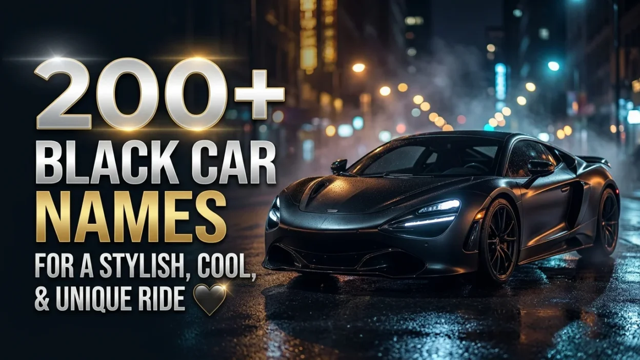 Black car names for cool, funny, and stylish vehicles 🖤🚘