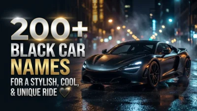 Black car names for cool, funny, and stylish vehicles 🖤🚘