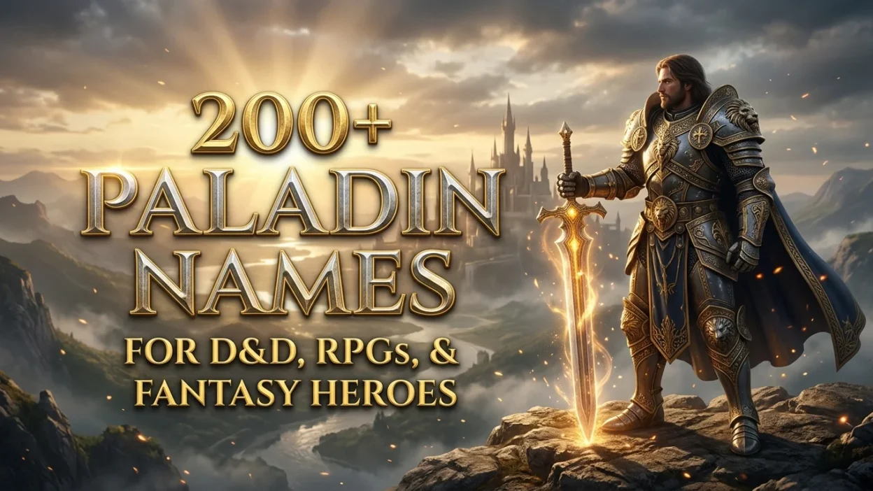 Paladin names for D&D, RPGs and fantasy heroes in shining armor