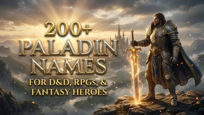 Paladin names for D&D, RPGs and fantasy heroes in shining armor
