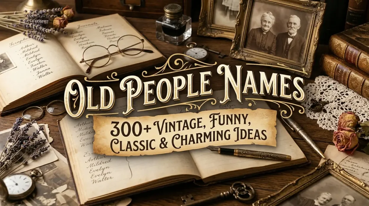 Old people names featuring vintage, classic, funny, and charming name ideas