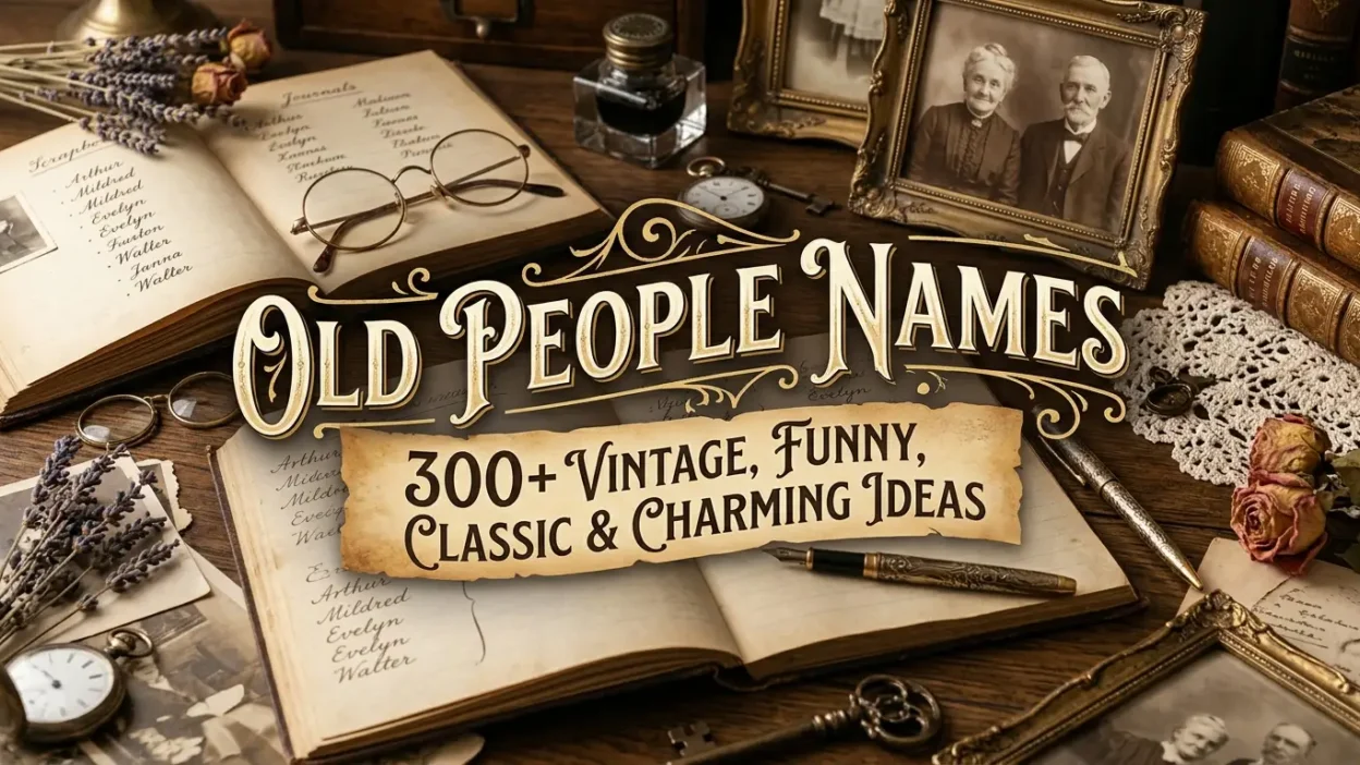 Old people names featuring vintage, classic, funny, and charming name ideas