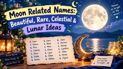 Moon related names inspired by the night sky and lunar beauty