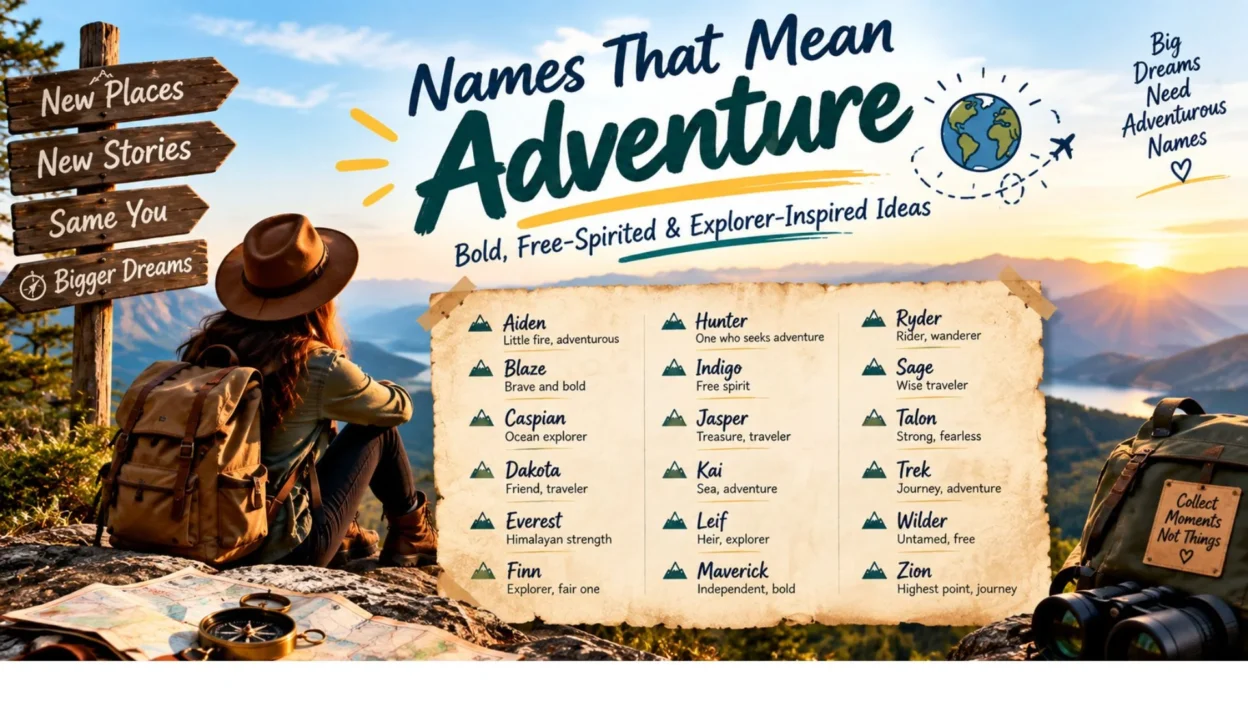 Names that mean adventure with bold, rare, travel-inspired, and explorer-themed ideas