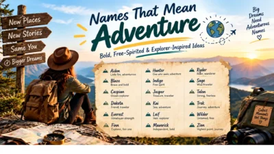 Names that mean adventure with bold, rare, travel-inspired, and explorer-themed ideas