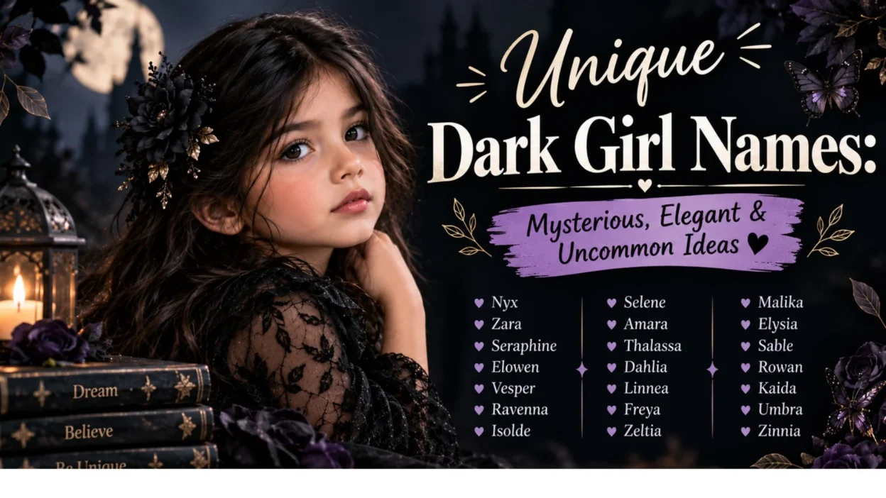 Unique dark girl names with nature-inspired and mysterious vibes